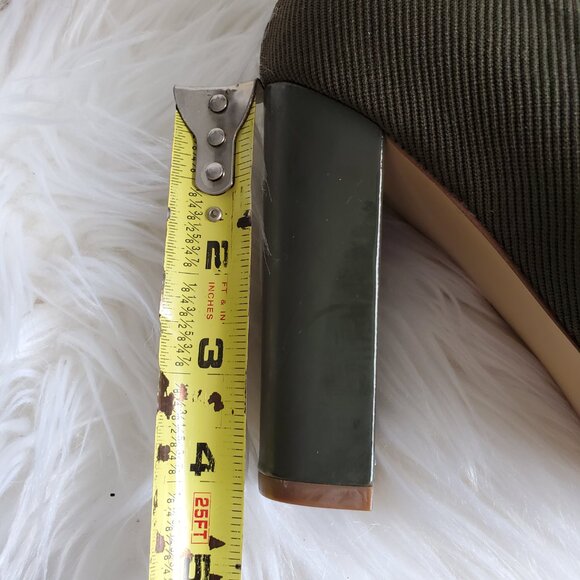 Steve Madden Olive Pull On Mid-Calf Stretch Fabric Block Heel Boots SZ 8 - Picture 13 of 15